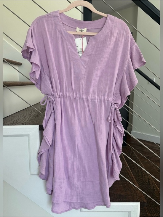 Umgee Dresses & Skirts - Umgee Lilac Ruffle Tie-Waist Mini Dress | Size: Small NWT